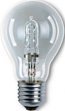 галогенная— нить накала в двойной колбе 